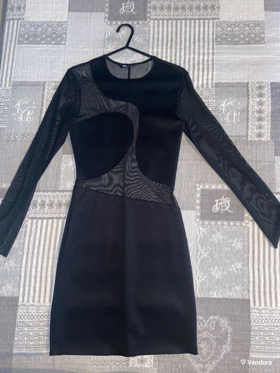 Zara black dress with sheer panels new, -  13,00 - Vendora.cy
