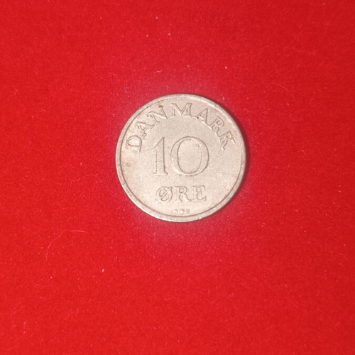 Denmark 10 Ore Coin used
