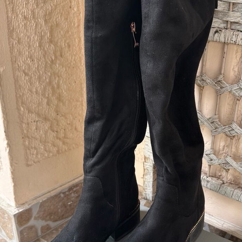 Migato over the knee boots used, size 36, black with gold details
