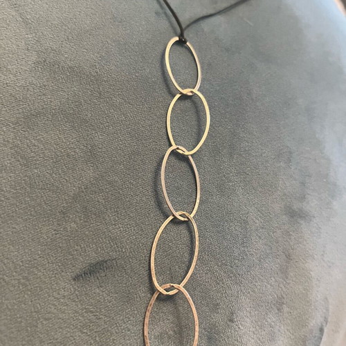 Silver 925 necklace with adjustable rings new
