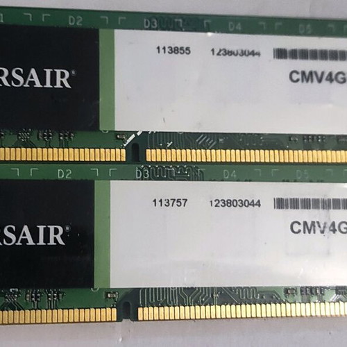Corsair 2 x 4GB DDR3 PC10600 RAM used