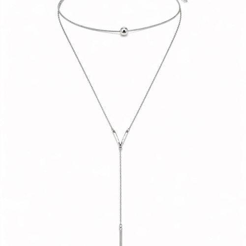 Double necklace with long chain new