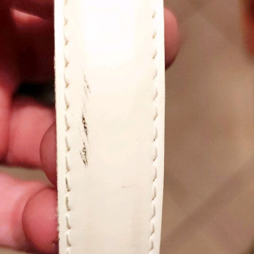 White belt used with metal buckle, size 90