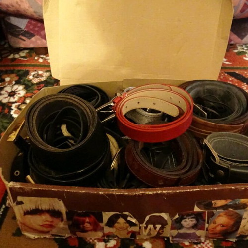 Belts used, various and many
