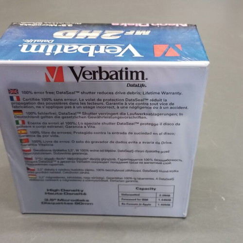 Verbatim Neon Disks Diskettes MF 2HD IBM Formatted 3.5" 1.44MB 10-pack new