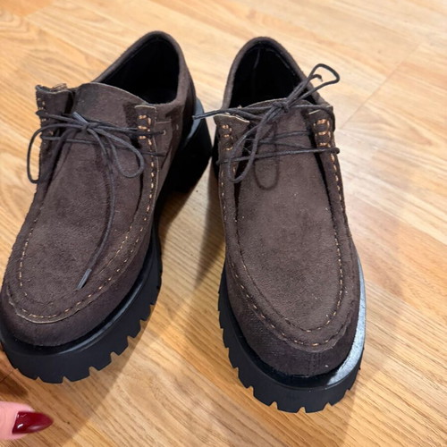 Loafers new, brown, soft material