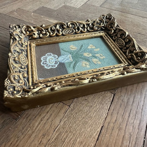 Small painting with frame like new, vintage, retro