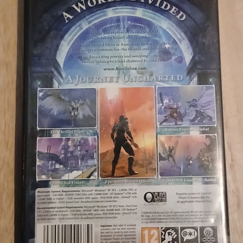 Aion PC game like new, no scratches