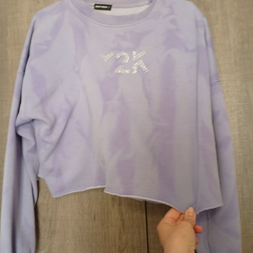 Tally Weijl modern sweatshirt and pants set like new, purple