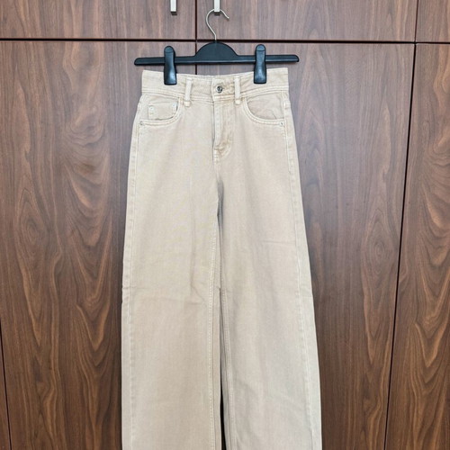 Bershka Wide Leg Jeans like new, beige, size XXS