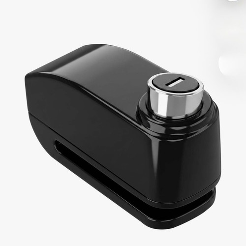 Avizar Anti-theft Motorcycle Disc Lock with 110 dB Alarm, Zinc Alloy Black
