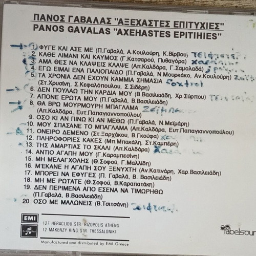 Panos Gavallas Axechastes Epitihies CD like new, Greek laiko