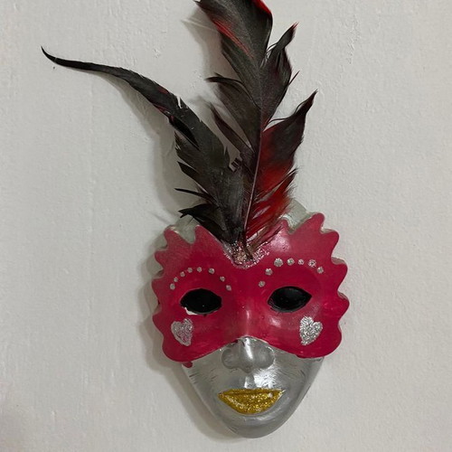 Handmade decorative wall masks for Halloween and Carnival