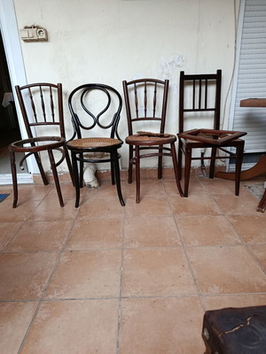 Thonet style Viennese chairs, set of 5