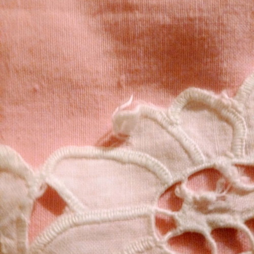 Cutwork embroidered towels used, set of 2 pieces