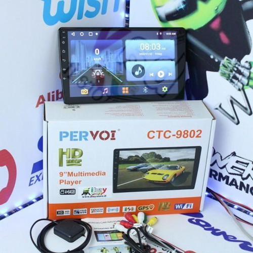 Οθόνη αυτοκινήτου 9'' HD αφής 4+64GB CTC-9802 καινούργια