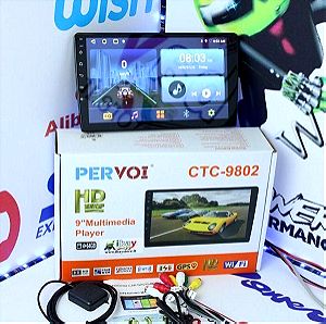 Οθόνη αυτοκινήτου 9″ HD αφής 4+64GB CTC-9802 – Car Touch Screen Multimedia Player