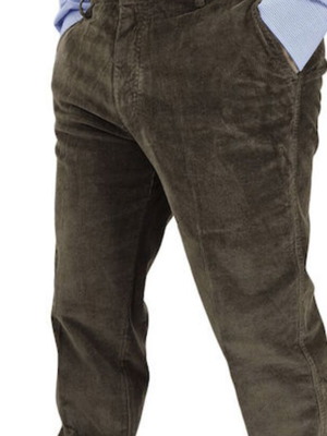 Corduroy men's pants like new, dark brown olive