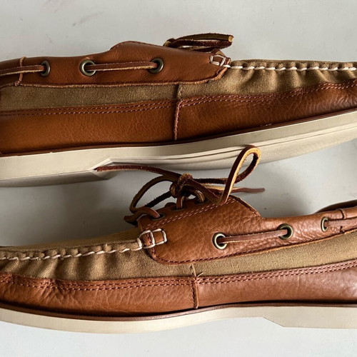 Polo Ralph Lauren Boat Shoes brown and yellow, like new, men EU43.5