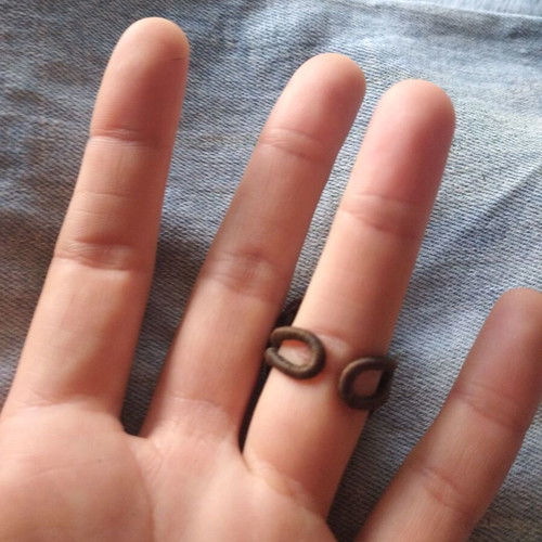 Beaded ring adjustable size handmade