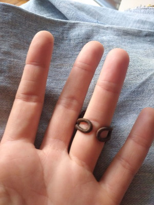 Beaded ring adjustable size handmade