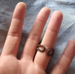 Beaded ring adjustable size handmade