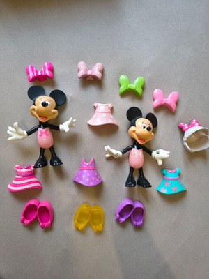 Minnie Mouse figures 2, 14cm, used with accessories, shoes and clothes