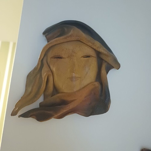 Leather wall masks set of three like new