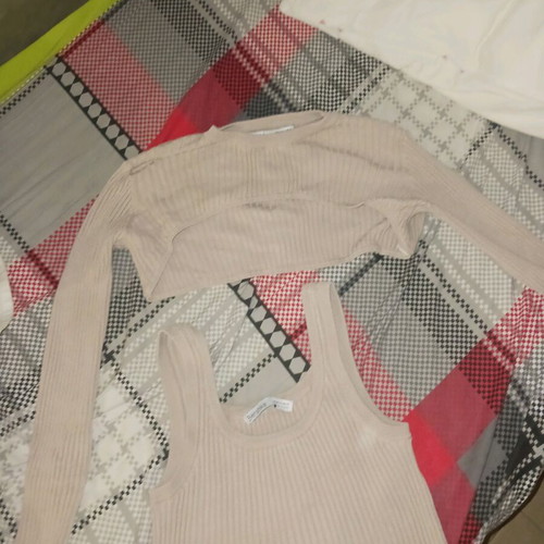 Bershka set of 2 tops new, size L, beige