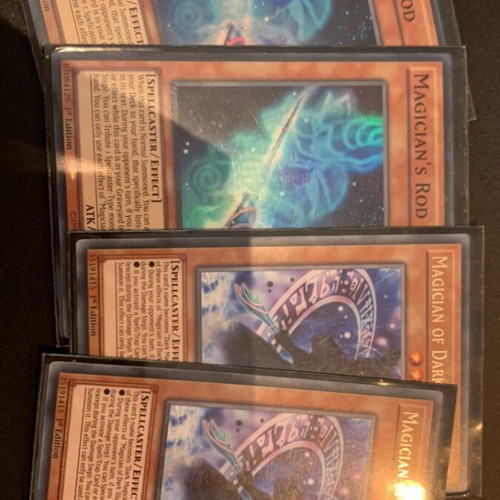 Dark Magician Support Bundle vintage Yu-Gi-Oh! cards like new