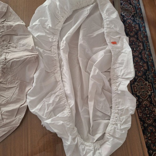 Stokke Sleepi Mini V3 fitted baby sheet like new, white and beige