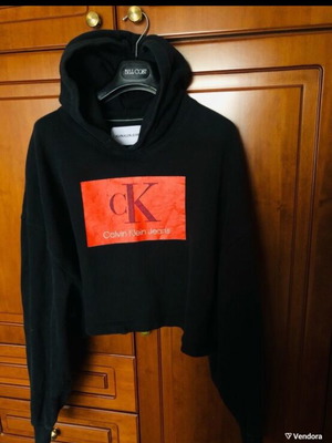Γυναικείο crop φούτερ Calvin Klein μεταχειρισμένο, μέγεθος XL