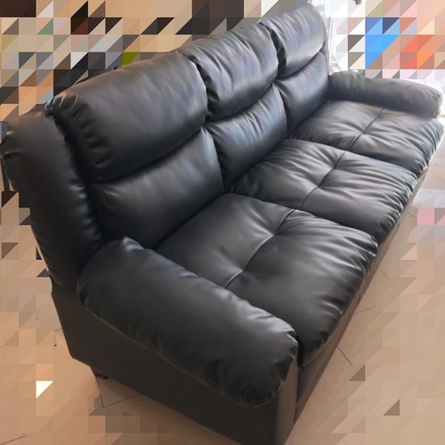 Leatherette sofa set, 3-seater and 2-seater