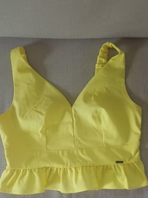 Toi&Moi Κίτρινη μπλούζα crop top σαν καινούργιο, μέγεθος S