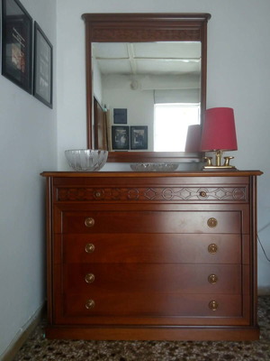 Buffet with mirror solid walnut like new