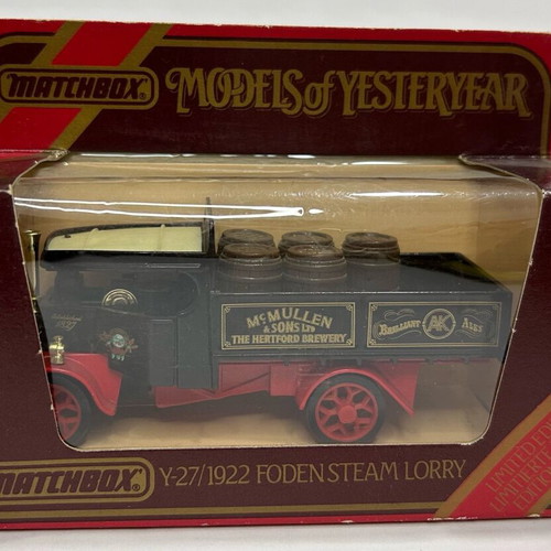 Matchbox 1984 Models of Yesteryear Y-27 1922 Foden Dampflast Wagen like new