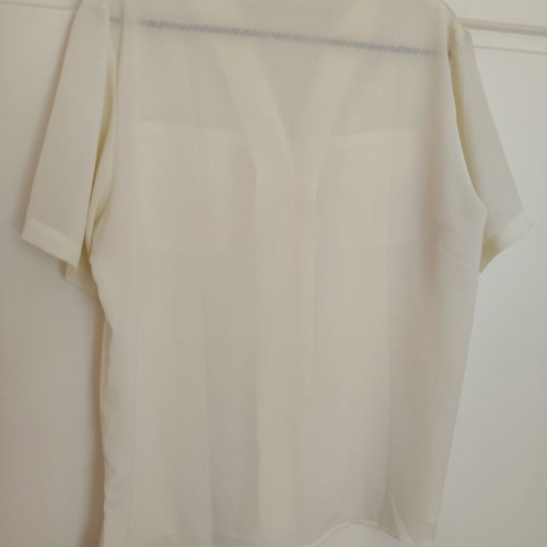 Donna silk semi-transparent cream shirt XL
