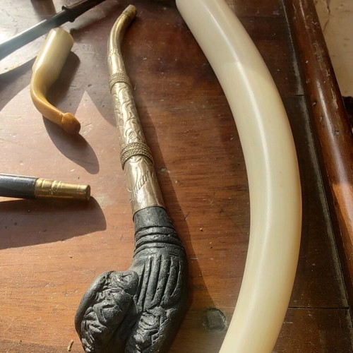 Collection of pipes and antiques like new