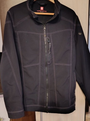 Engelbert Strauss men's softshell work jacket used, black, size M