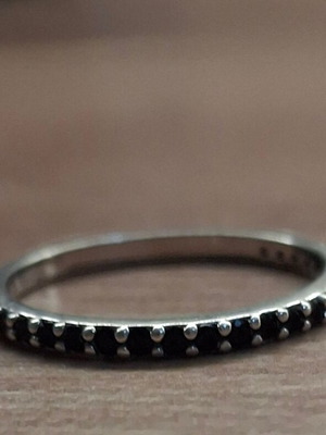 925 ring new, size 58-60, black and silver