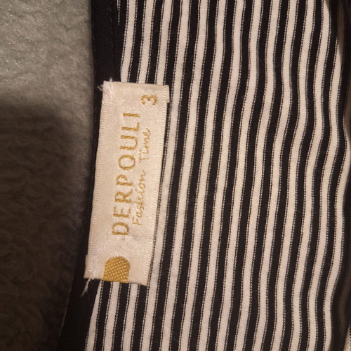 Derpouli women's striped black and white blouse with pearls like new