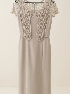 Maxi dress and bolero set like new, gray, size L