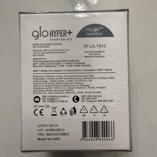 Glo electronic cigarette, sealed, pack of 2