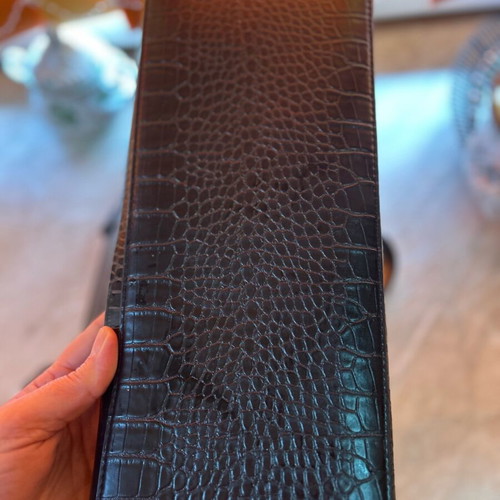 Large women's bag new, black, eco leather with croco texture