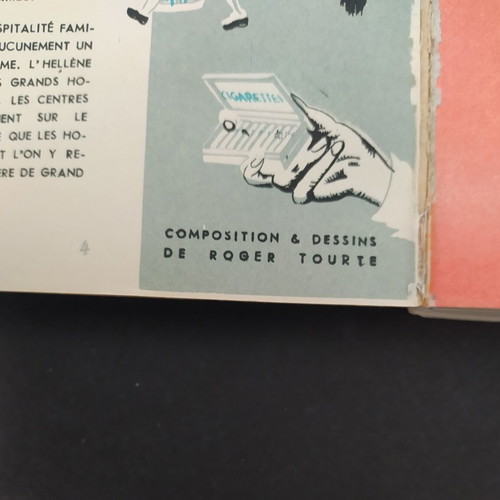 Guide Rose d'Air France 1956 Greece travel guide by Roger Tourte