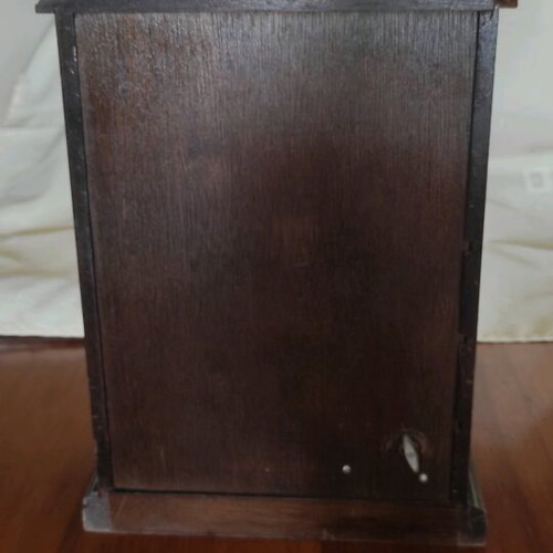 Jewelry cabinet used, wooden with wind-up music box