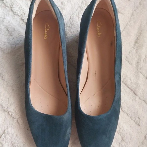 Clarks navy suede women's shoes size 40 used