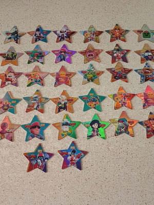 Brawl Stars Metallic Star Tags set of 52 like new