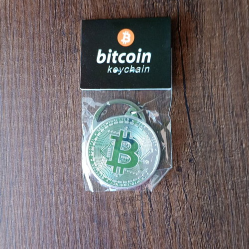 Bitcoin keychain new silver 4cm