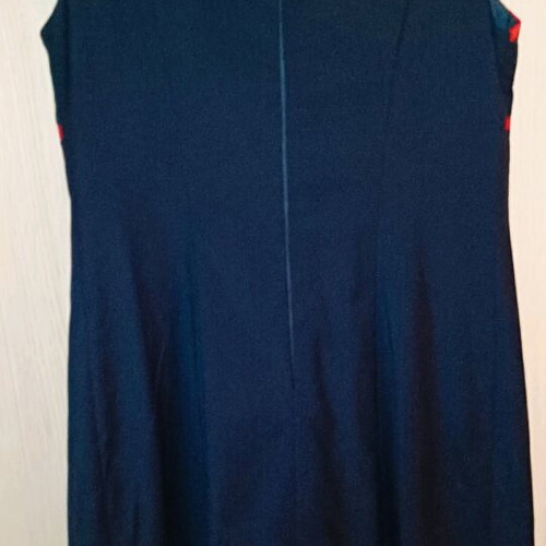 Aegean Airlines stewardess dress Makis Tselios like new, blue with red